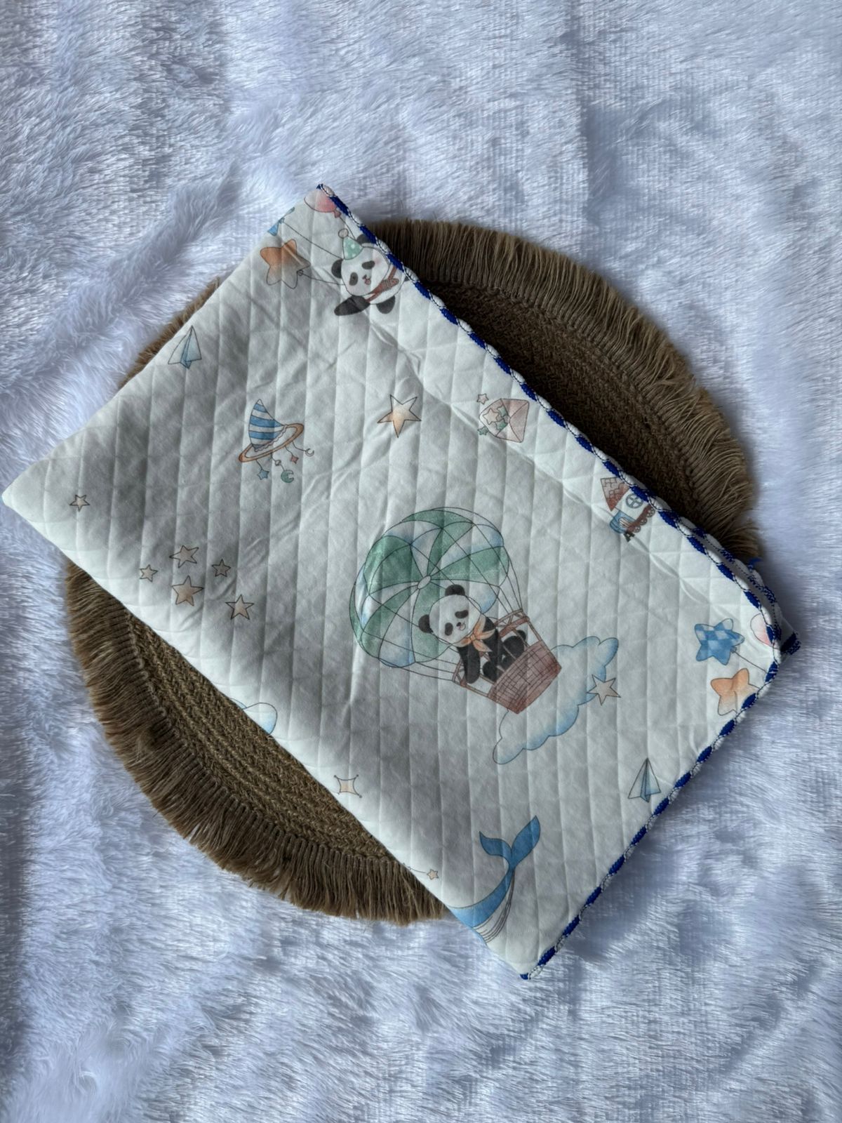 Premium Swaddle/ Wrapper/ Receiving Blanket - Panda Parachute