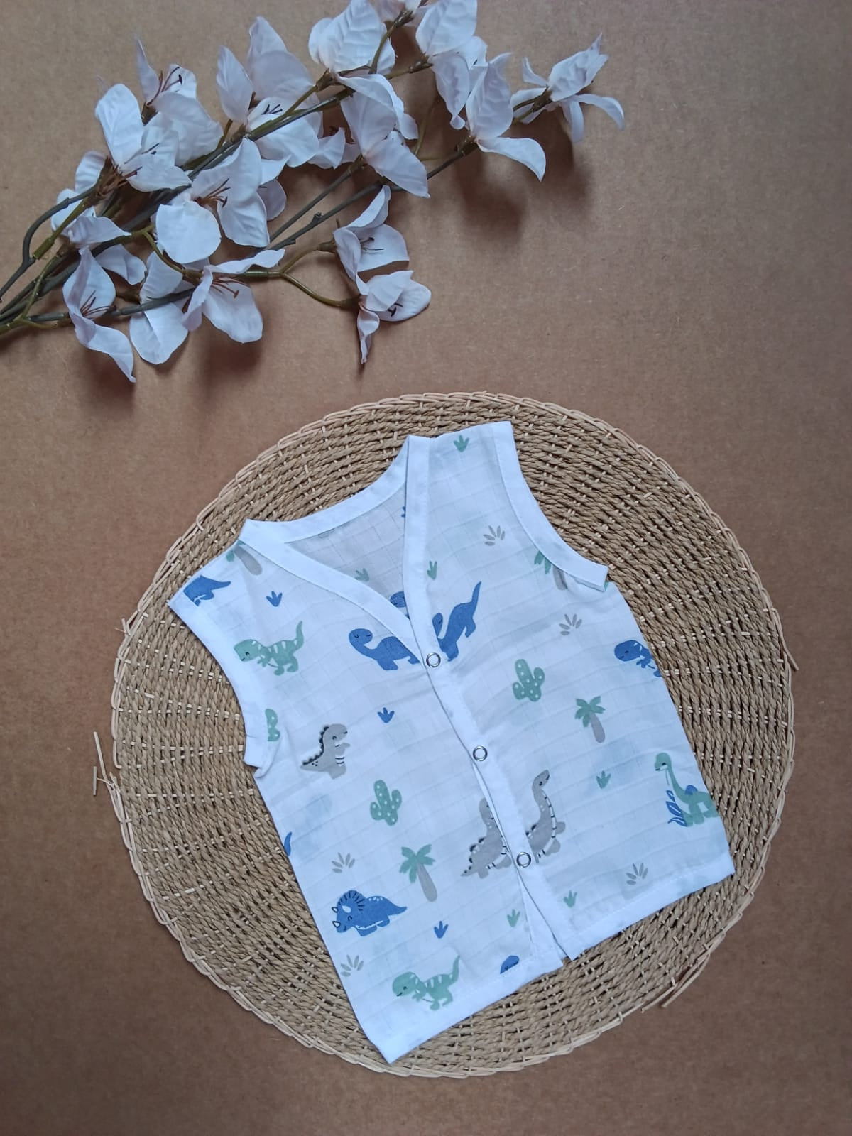 Muslin Baby Jabla - Grey Dino