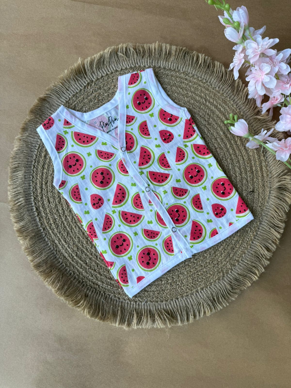 Premium Muslin Baby Jabla - Watermelon