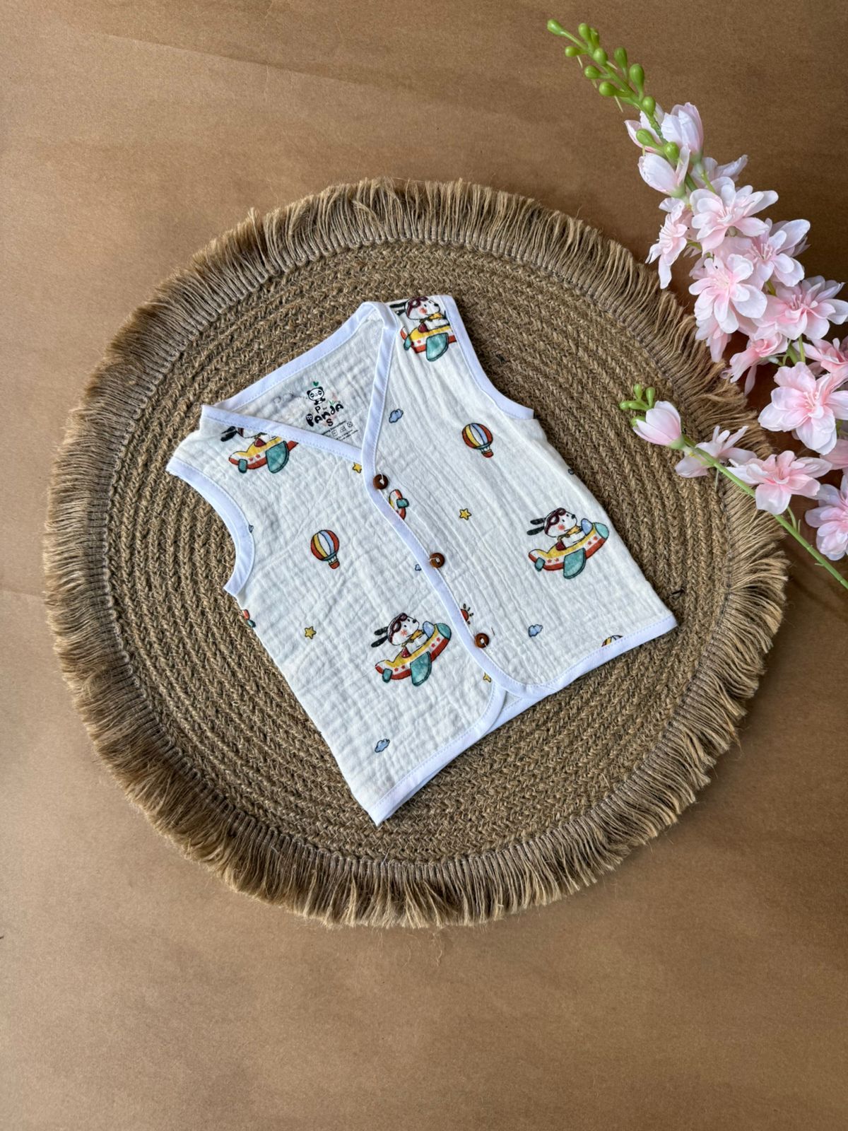 Crinkled Muslin Baby Jabla – Aeroplane in Dog