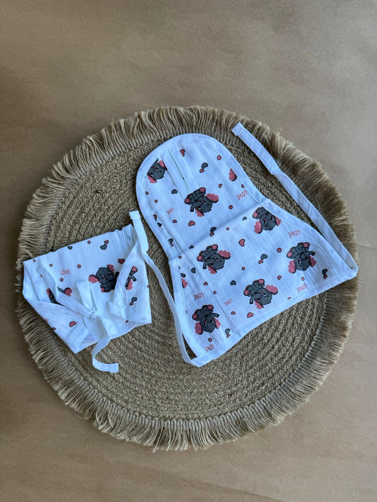 Premium Muslin Baby Nappy - Elephants