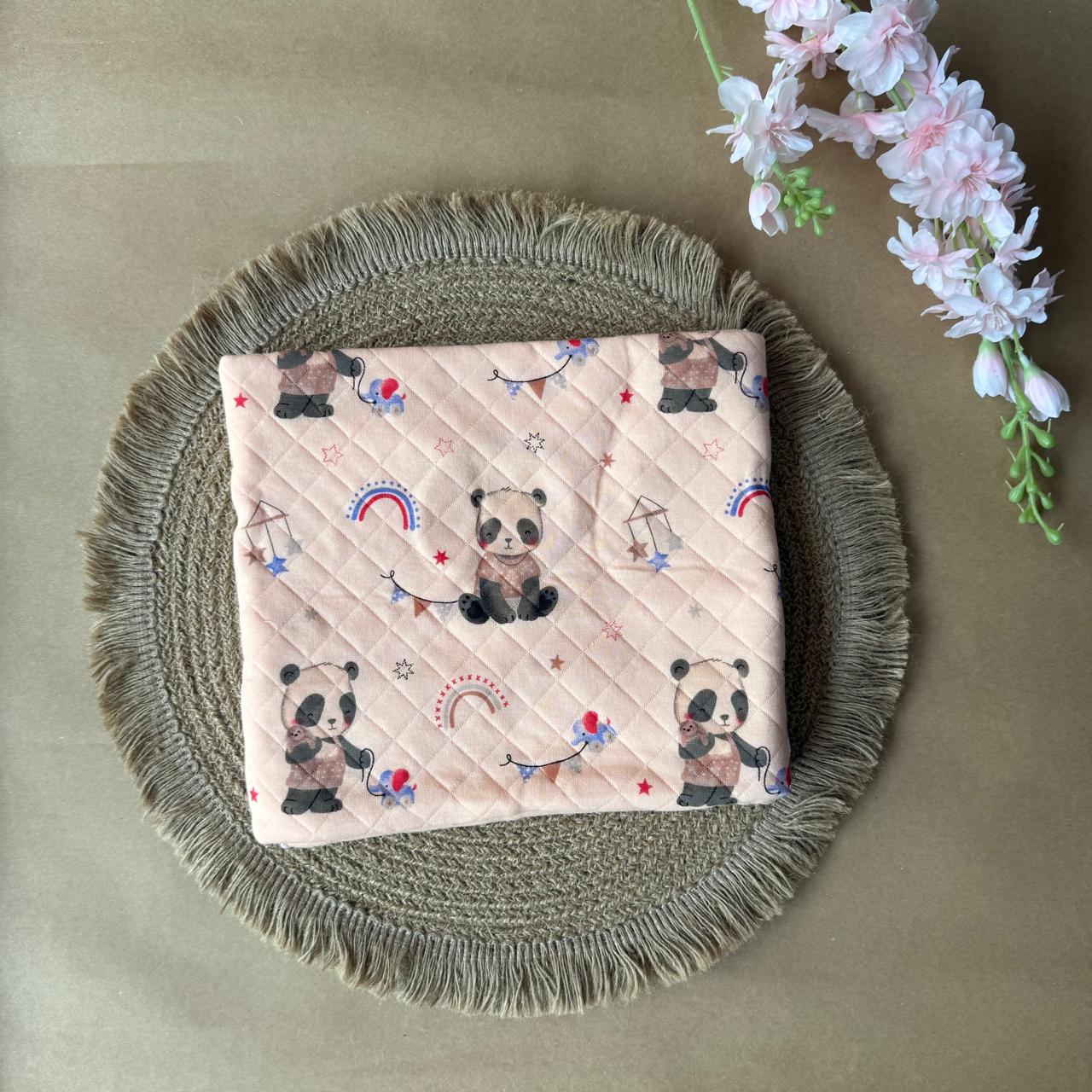 Premium Swaddle/ Wrapper/ Receiving Blanket - Orange Panda