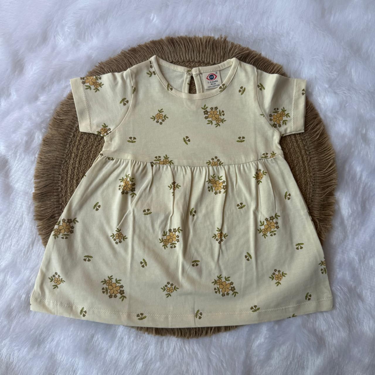 Premium Baby Knitted Frocks - Cream