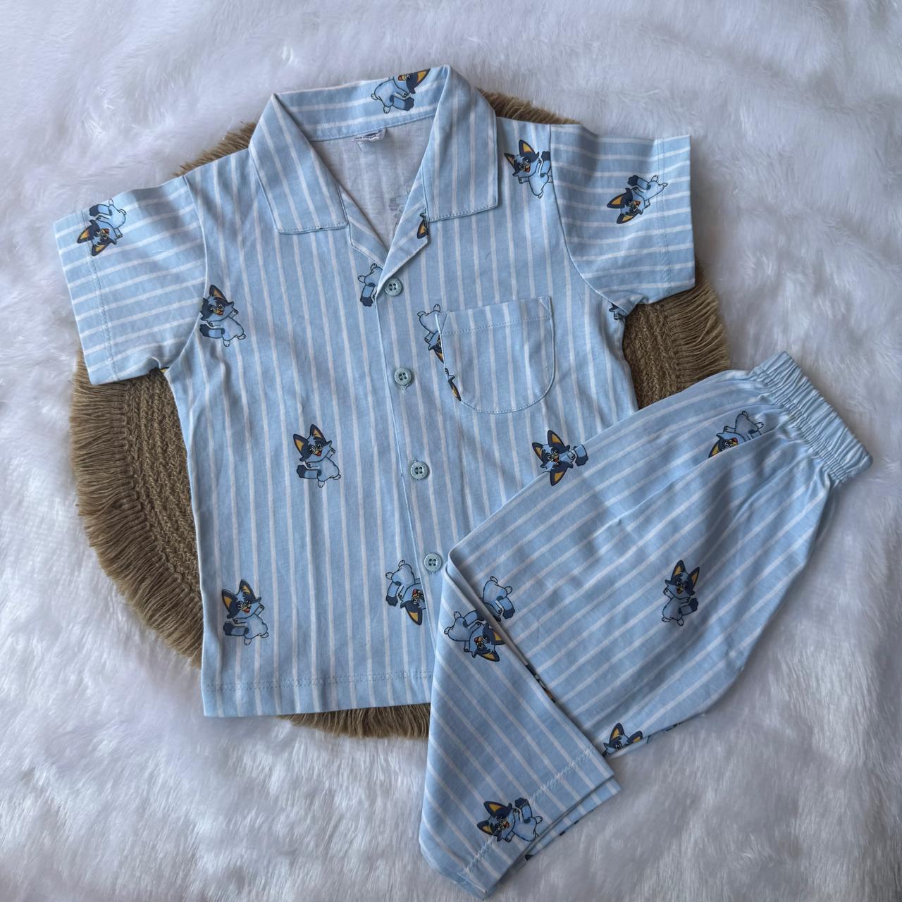 Baby Collar Night Suits - Bluey