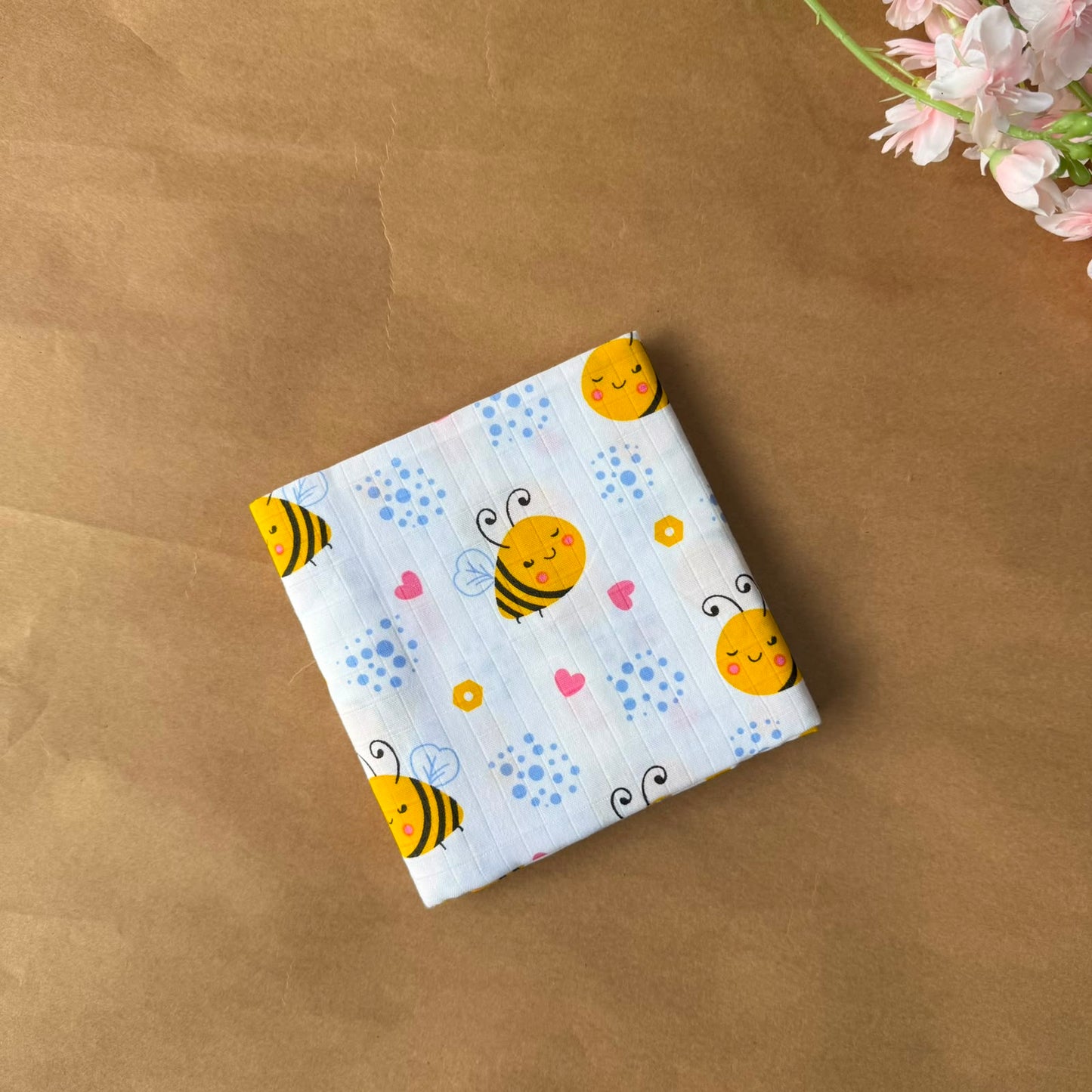 Muslin Swaddle/ Towel - Honey Bee
