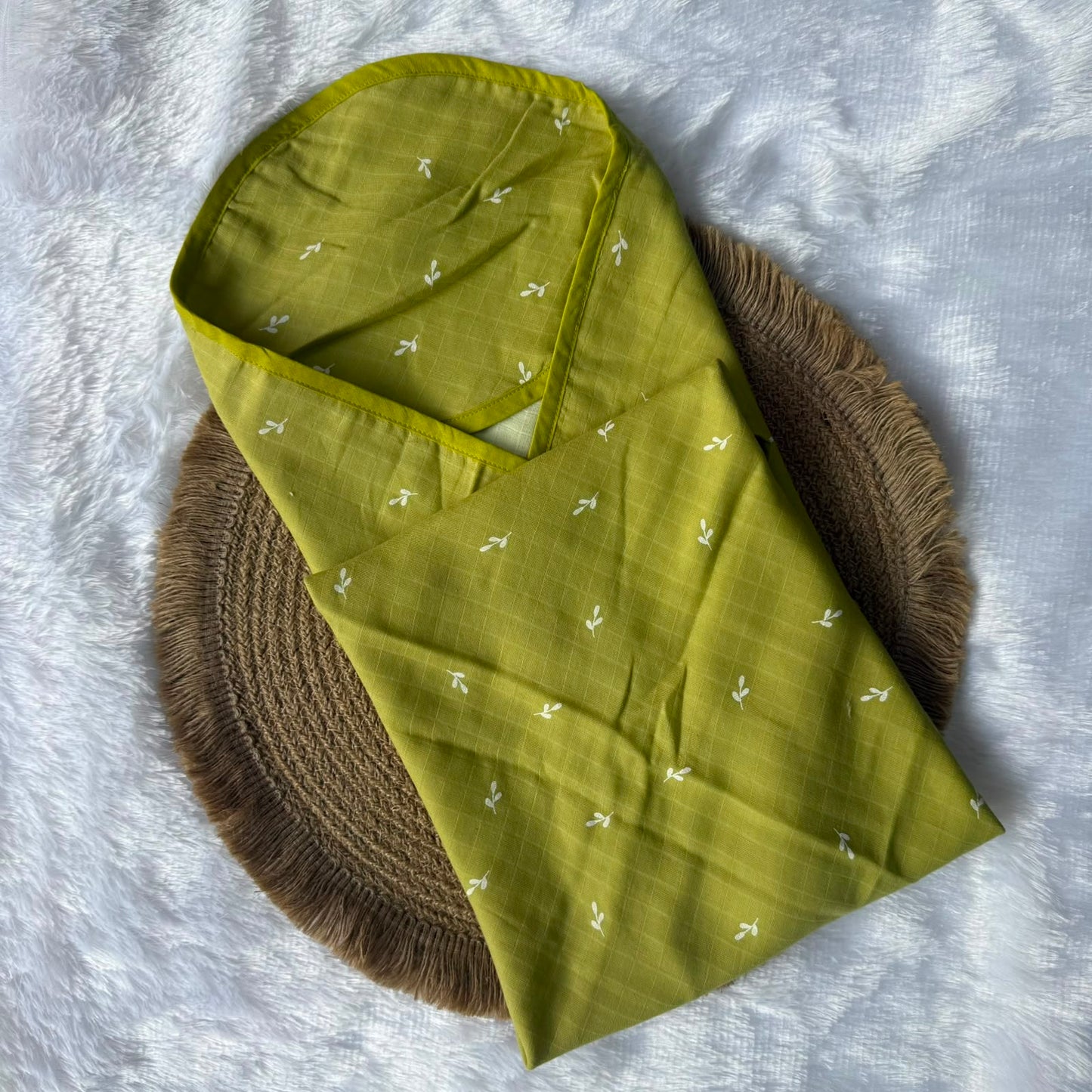 Muslin Hooded Towel - Green Leaves