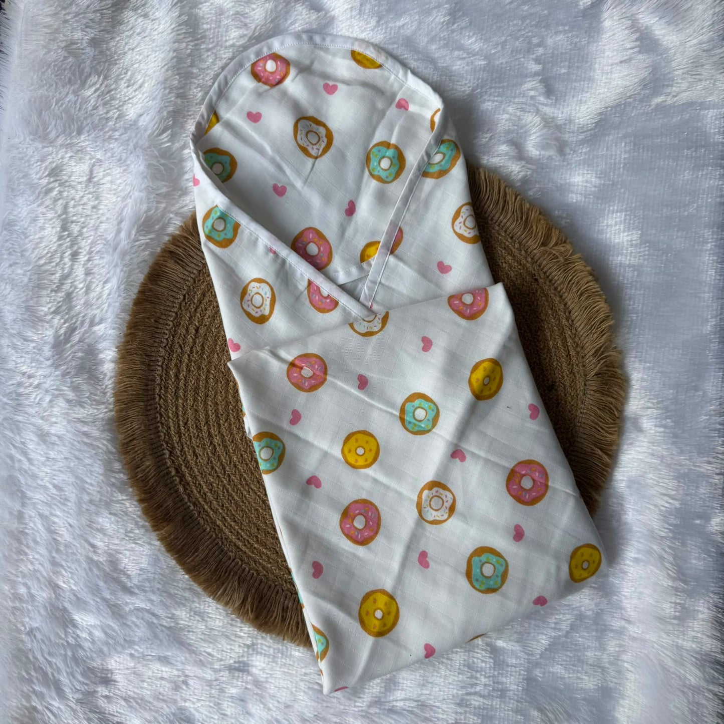 Muslin Hooded Towel - Donuts