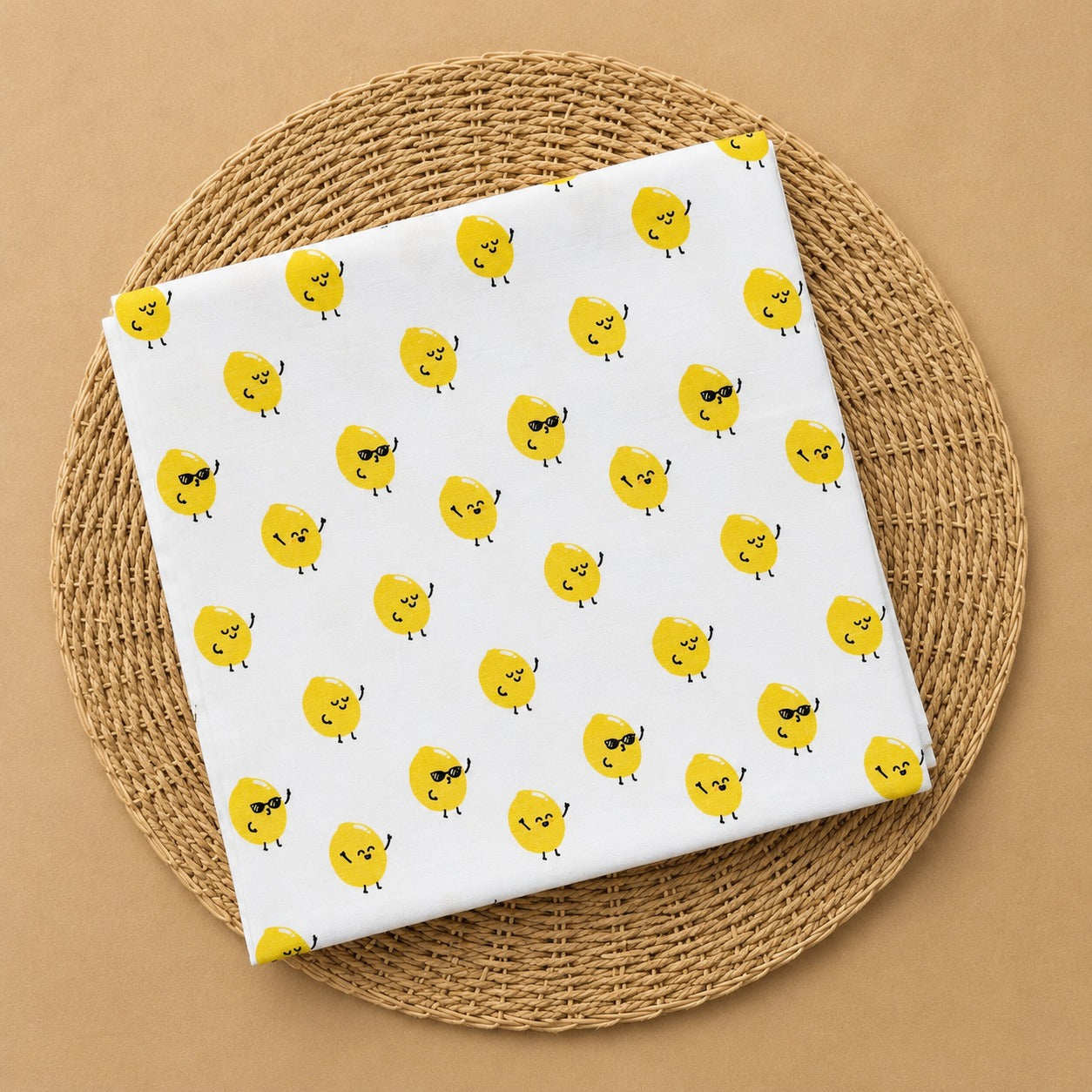 Muslin Swaddle/ Towel - Smiley Faces