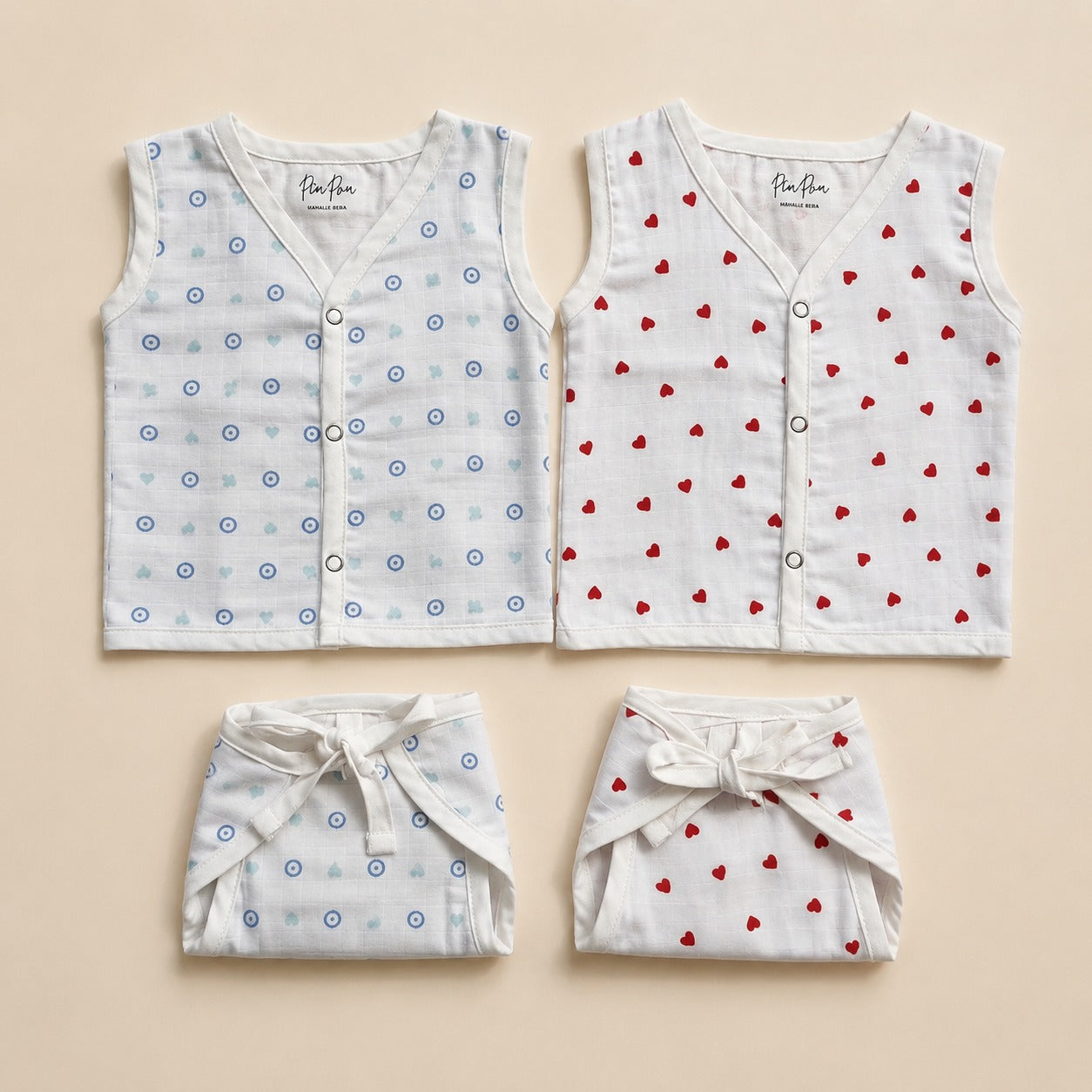 Premium Muslin Baby Jabla and Nappy Sets Combo