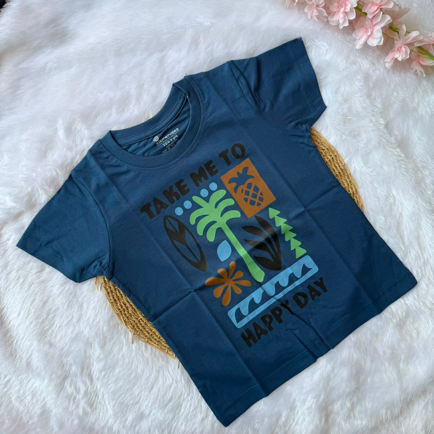 Girls T-Shirt - Blue Happy Day
