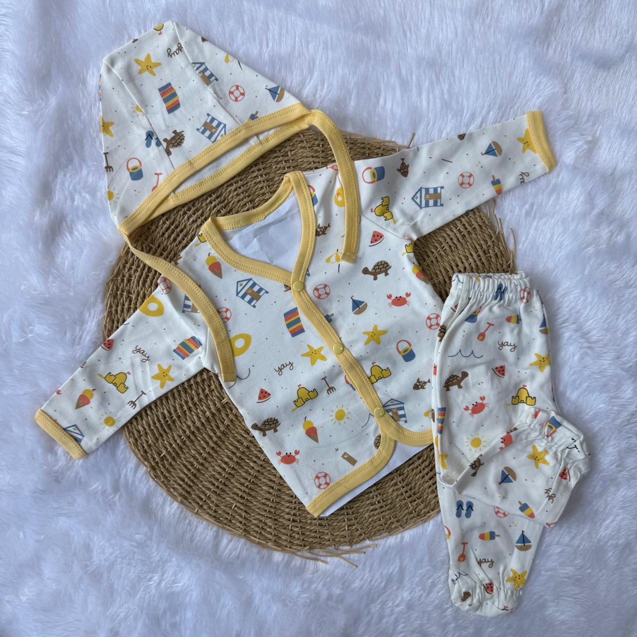 Sleepsuit With Cap - Lemon Yellow