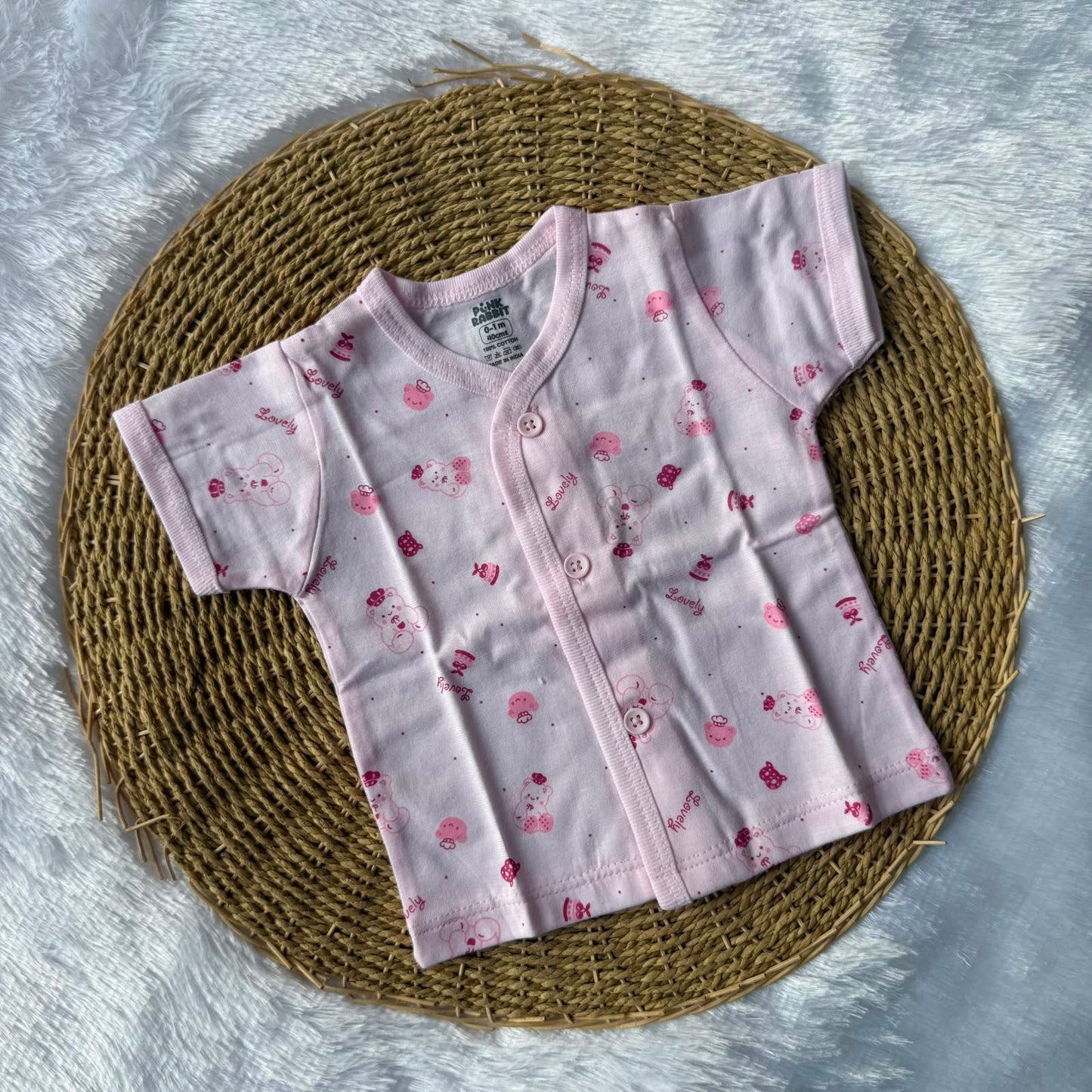 Knitted Baby Jabla with Sleeve - Light Pink