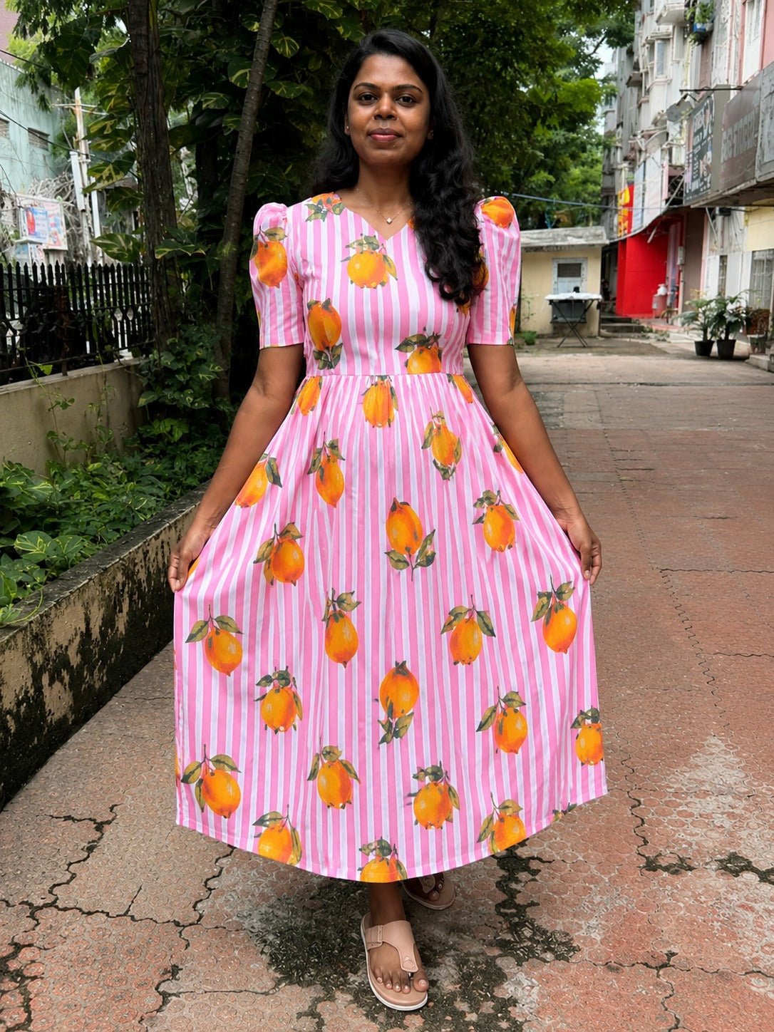 Pink Lemon Feeding Maxi Dress