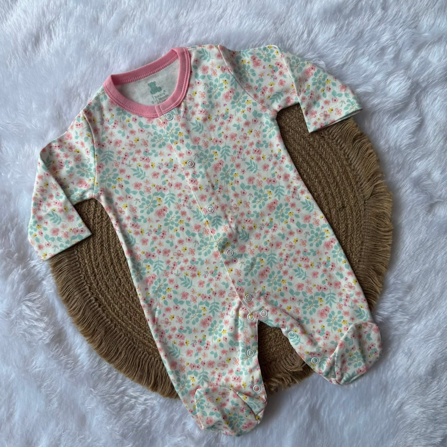Sleepsuit - Pink Flowes