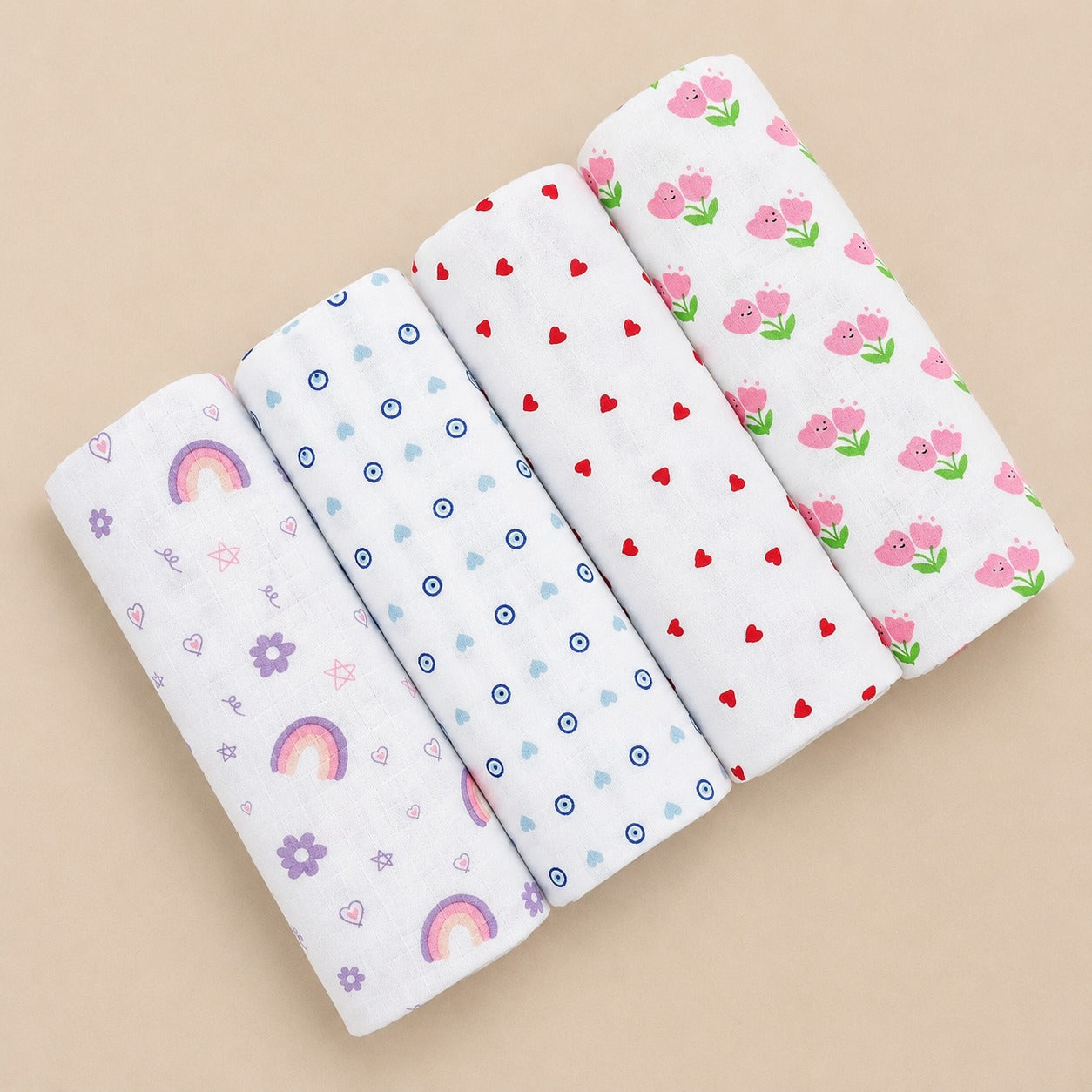 Muslin swaddle Combo (4pcs)