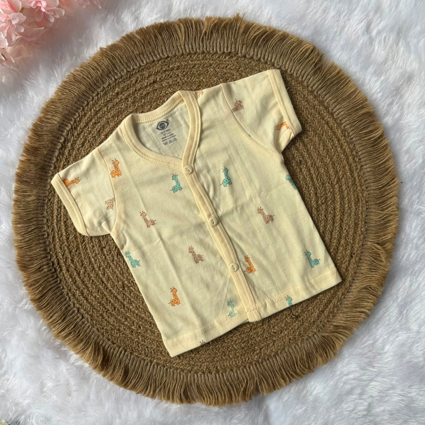 Knitted Baby Jabla with Sleeve - Giraffe
