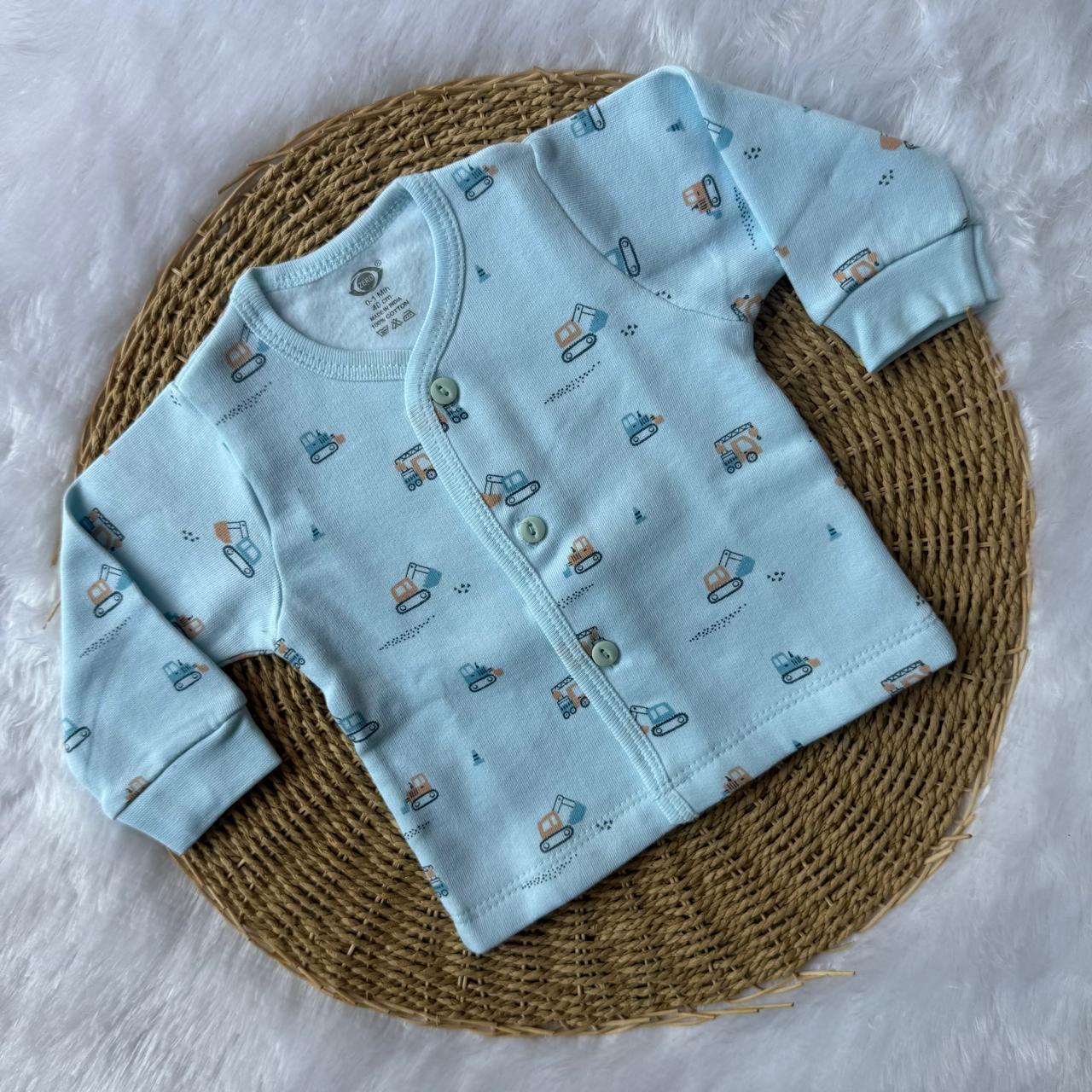 Baby sweater Jabla - Blue Vehicles