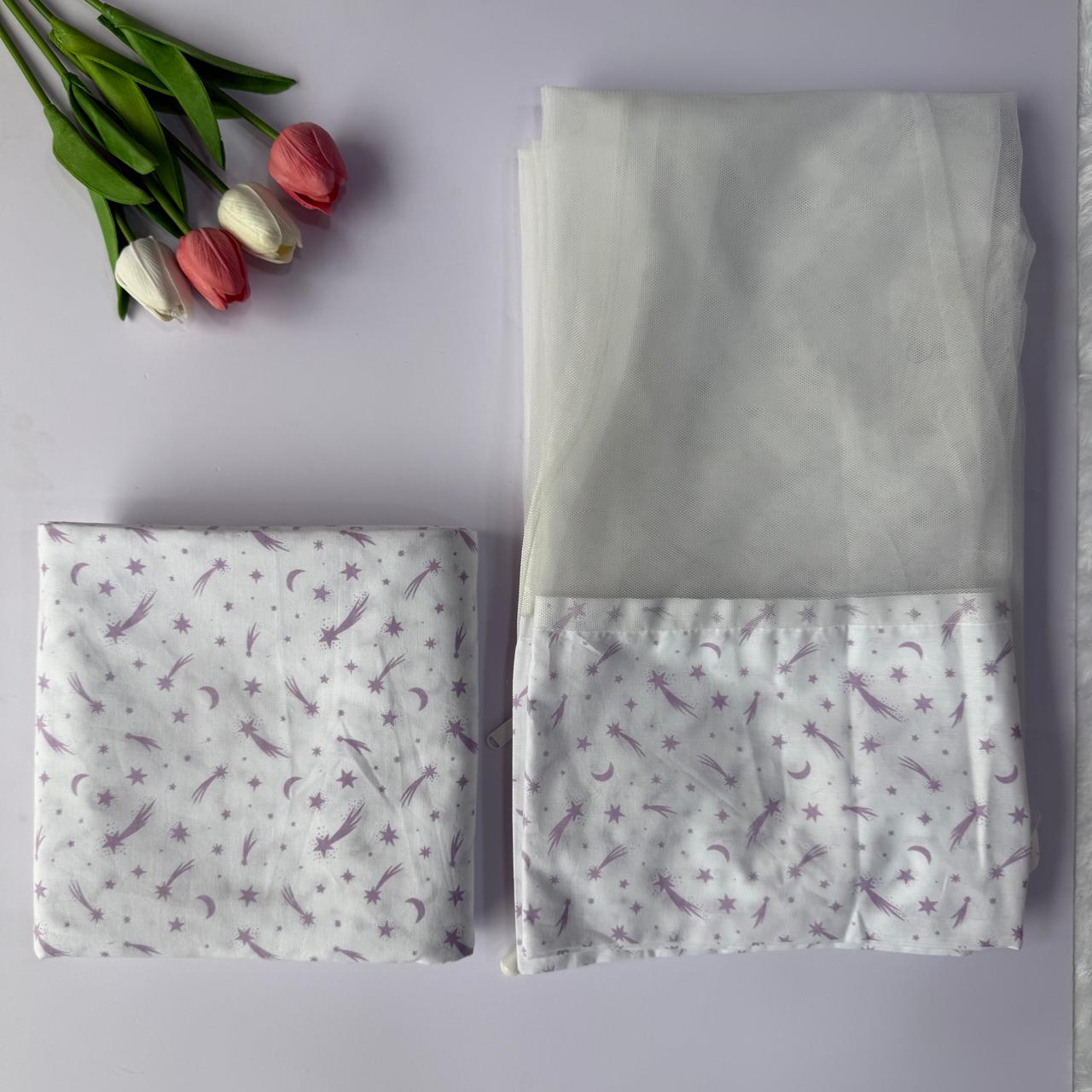 Baby Thottil Cloth with Mosquito Net - Shooting Star