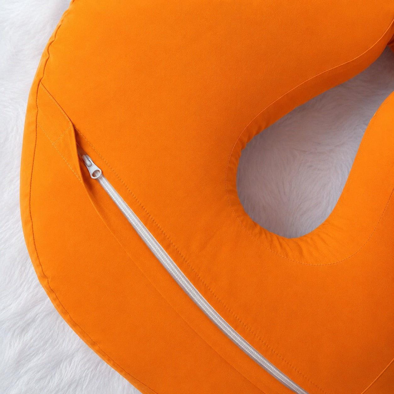 Baby Feeding Pillow - Orange Flowers