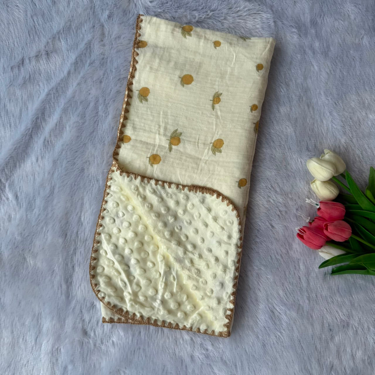 Muslin Bubble Blanket - Lemon