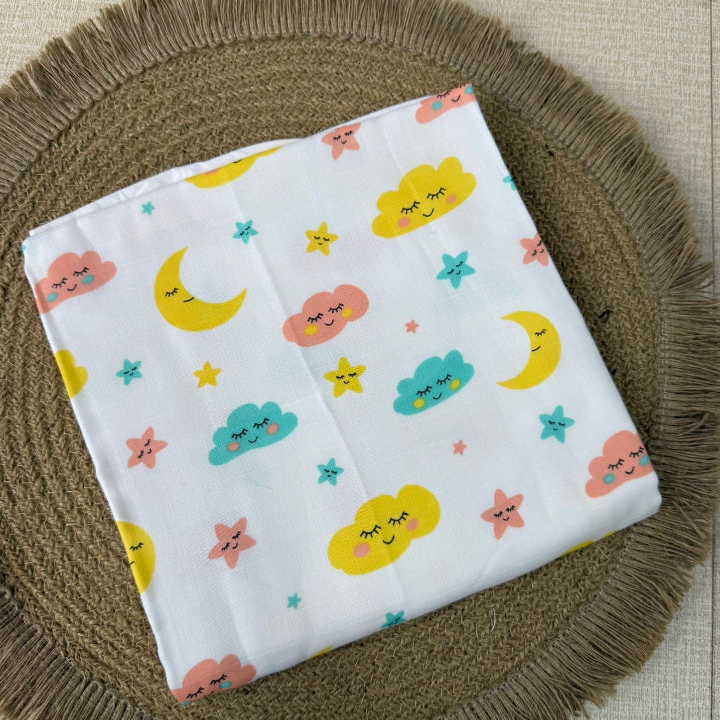 Hooded Towel - Moon, Clouds, Stars