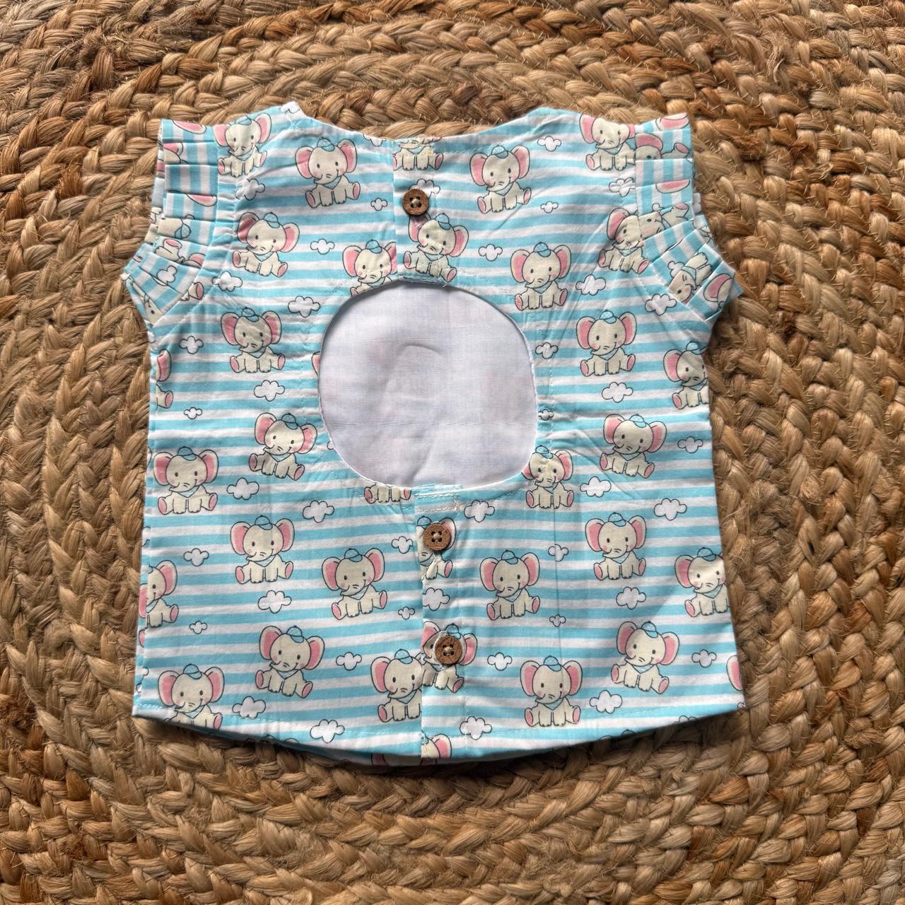 Girls Set - Blue Elephant