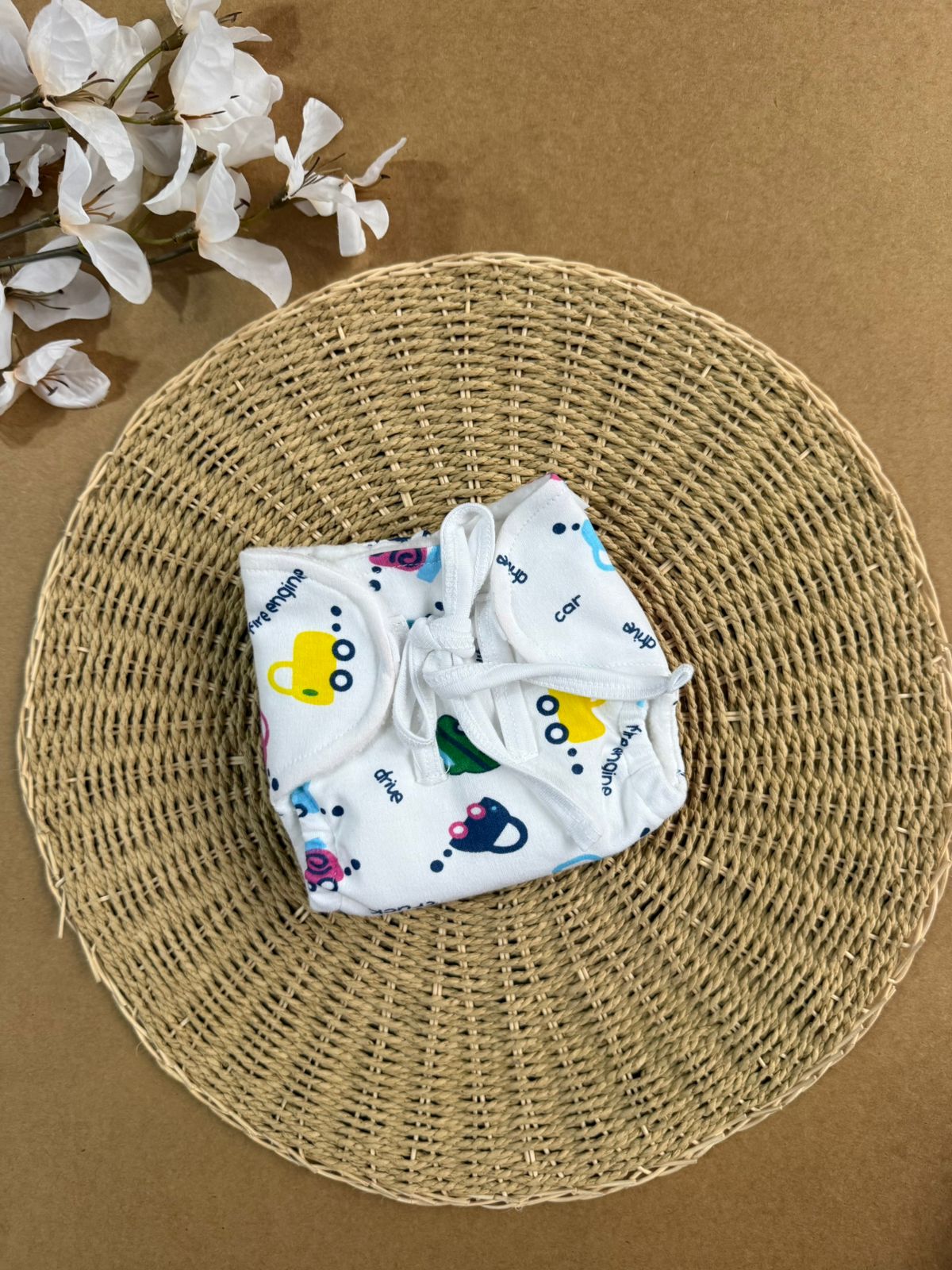 Muslin Baby Nappy - Cars