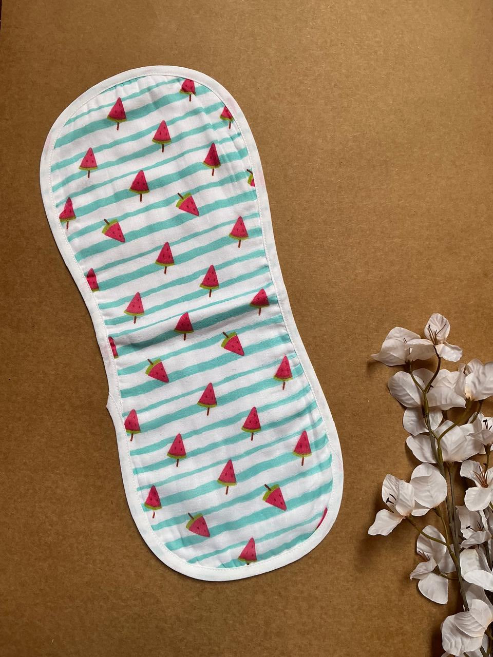 Baby Burp Cloth - 6 layer Muslin - Watermelon