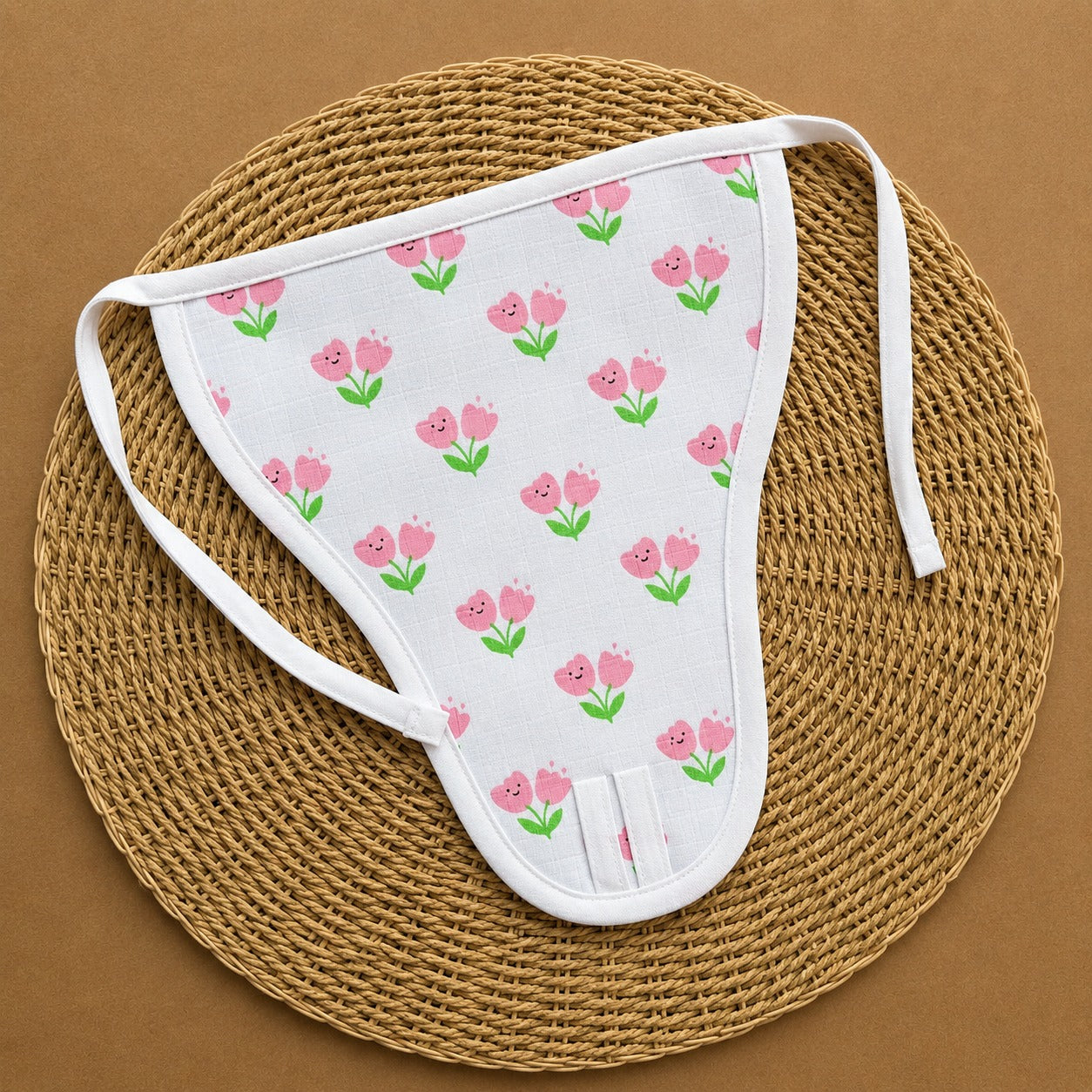Premium Muslin Baby Nappy - Pink Flowers
