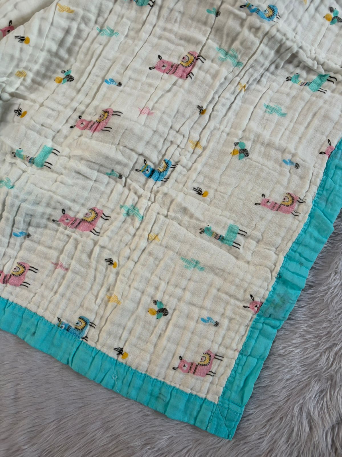 Muslin Blanket 6 Layer - Camel