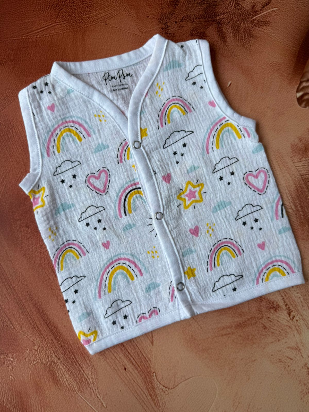 Crinkled Muslin Baby Jabla – Rainbow