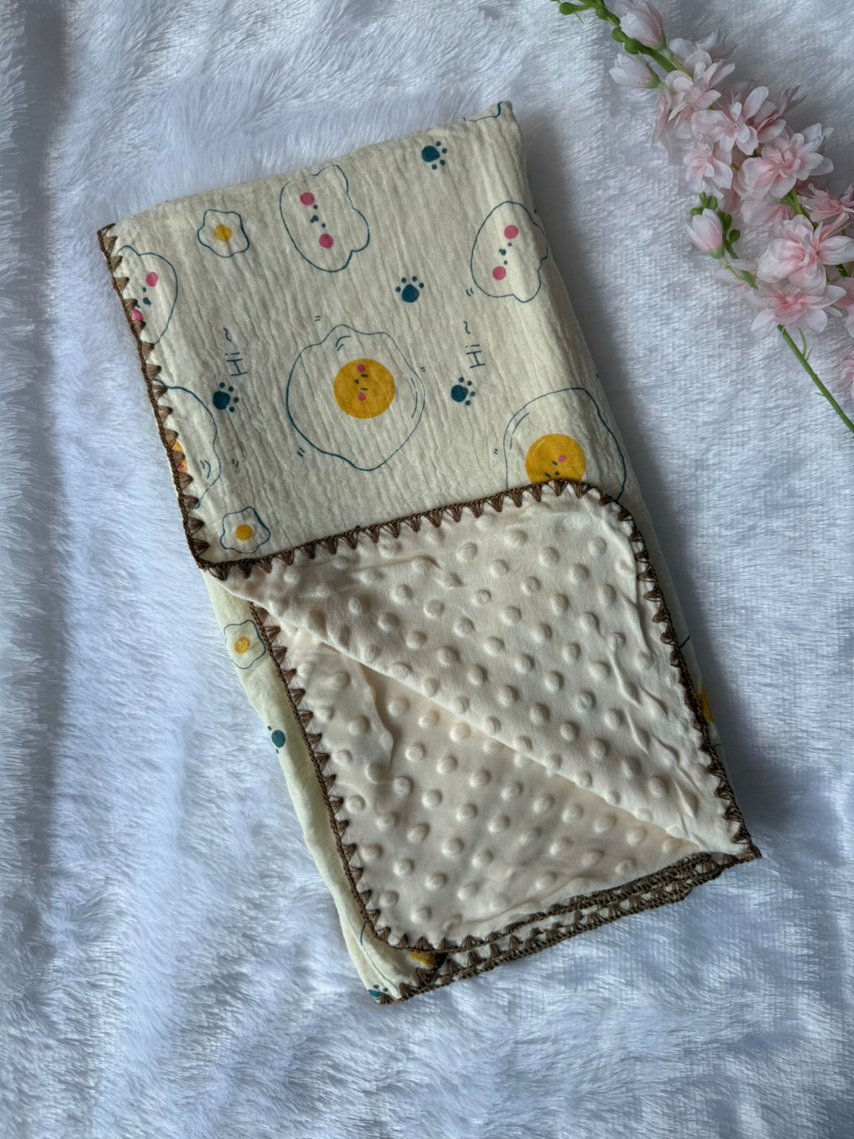 Muslin Bubble Blanket - Puppy Face