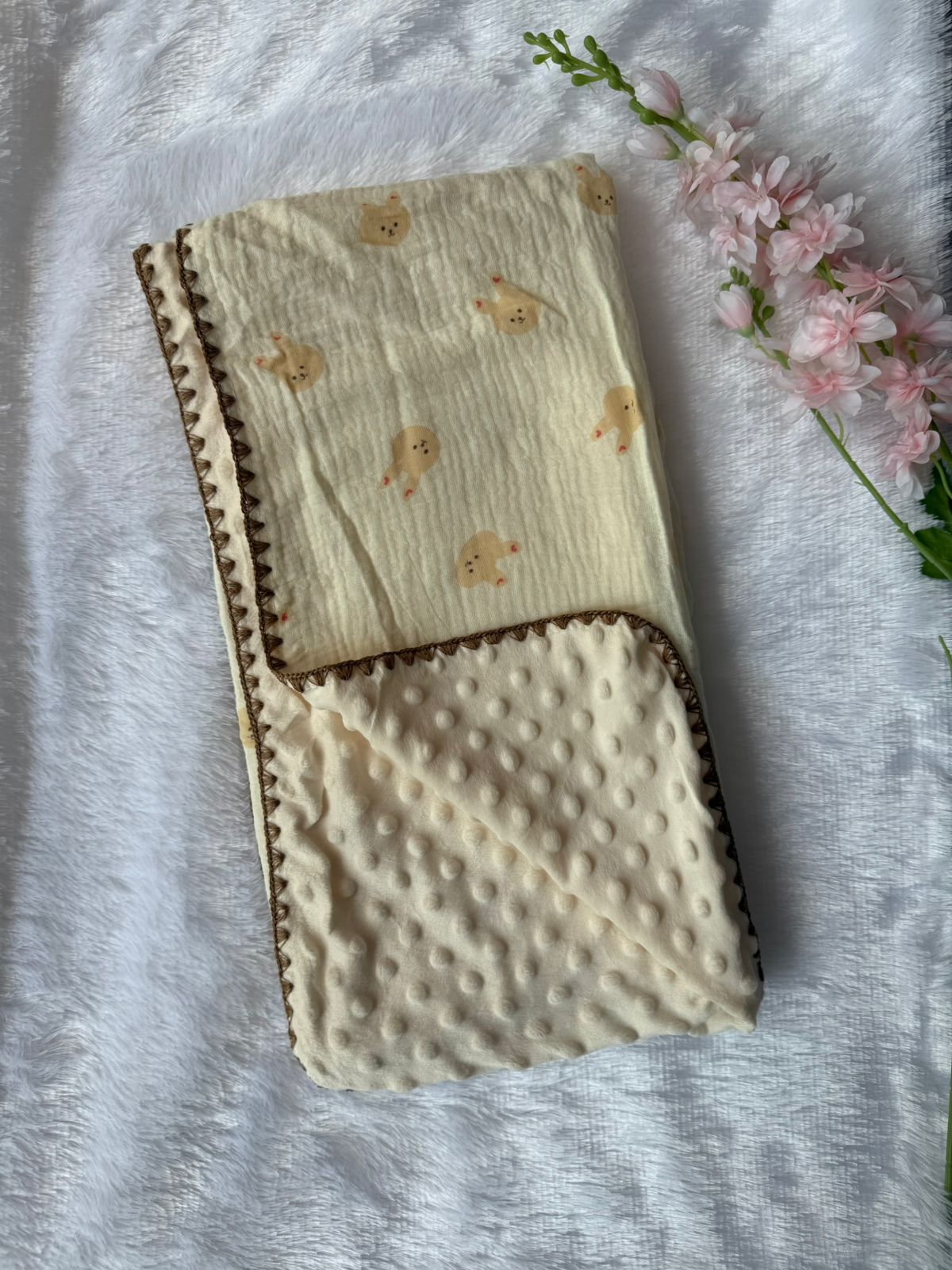 Muslin Bubble Blanket - Rabbit Face