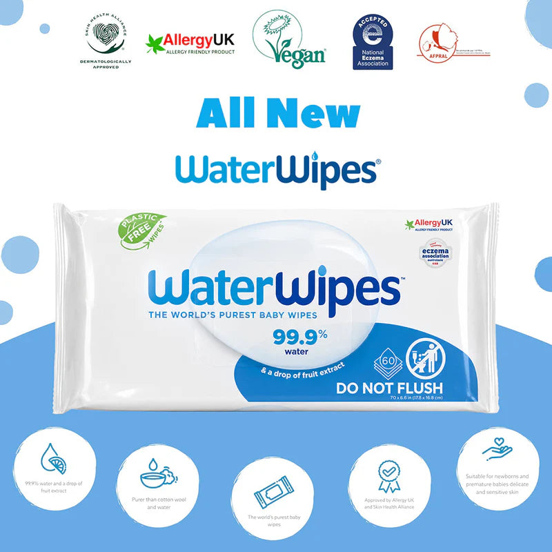 Water Wipes Original Baby Wipes – Pack of 1 (60 Wipes)