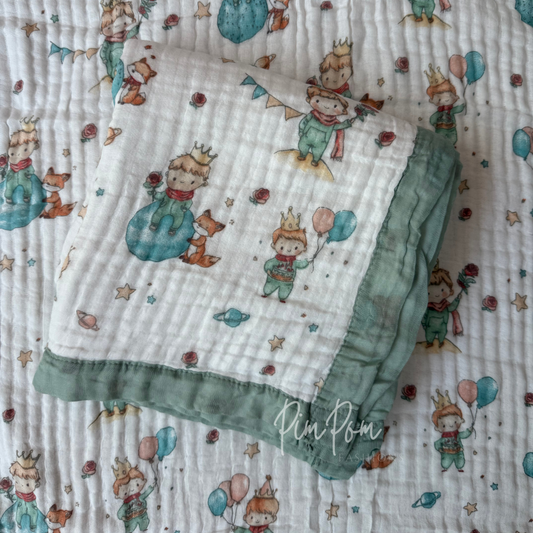Muslin Blanket 6 Layer - Saga Green