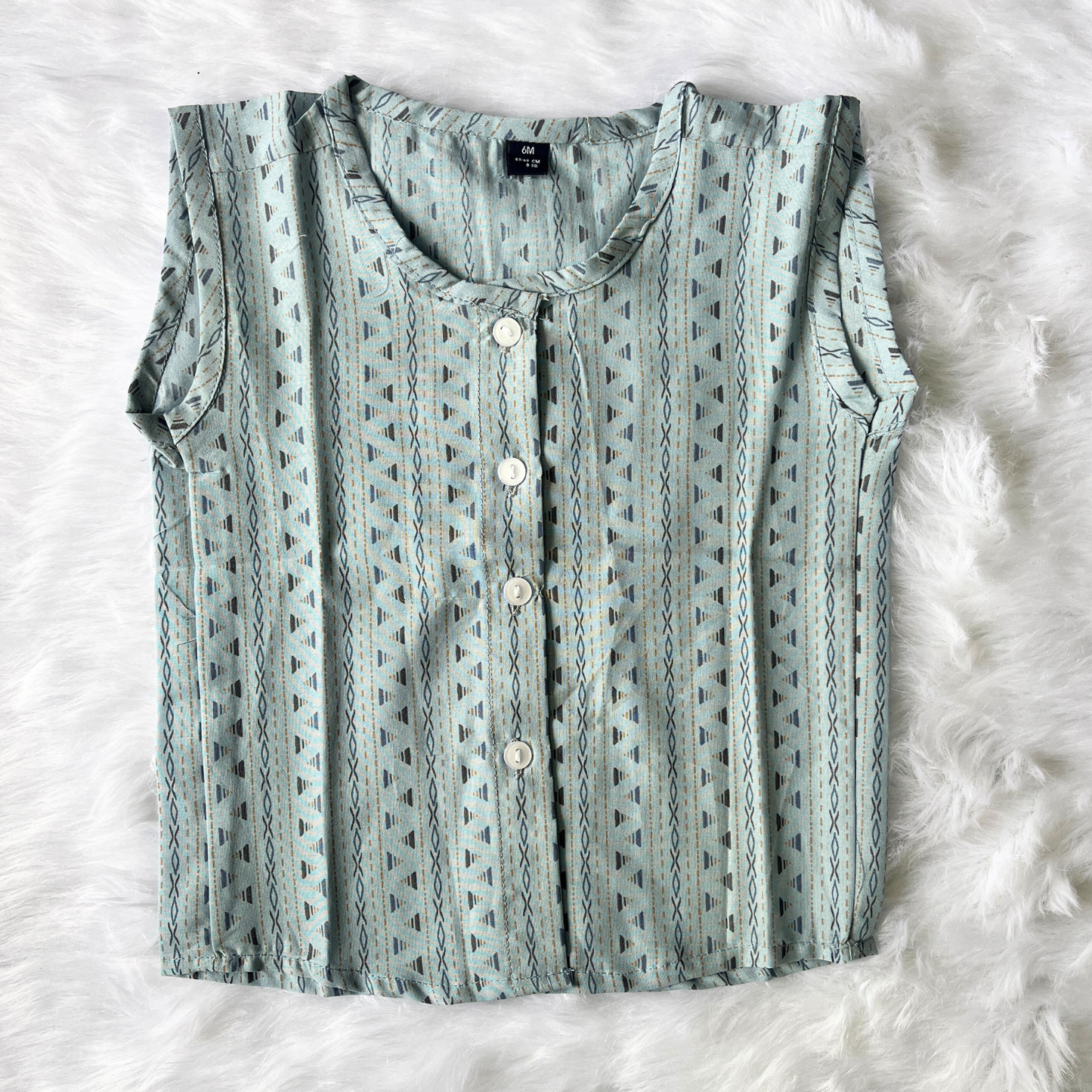 Cotton Baby Jabla - Blue triangles