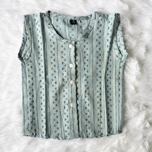 Cotton Baby Jabla - Blue triangles