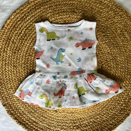 Muslin Button Frock - Dino