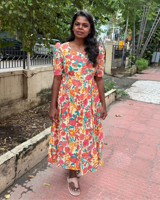 Tropical Garden Feeding Maxi Dress