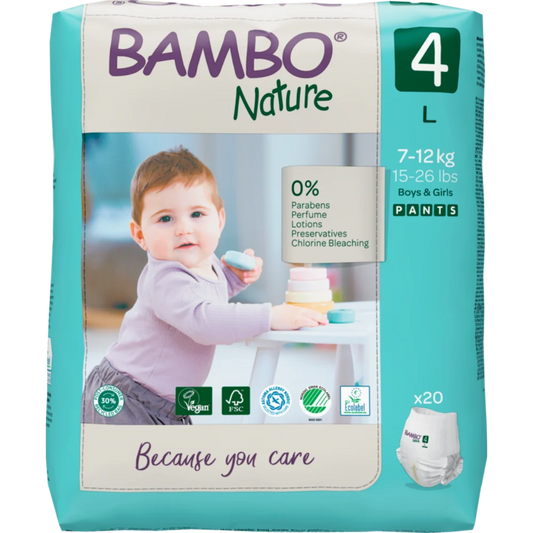 Bambo Nature Premium Baby Pant Diapers - (Size L)