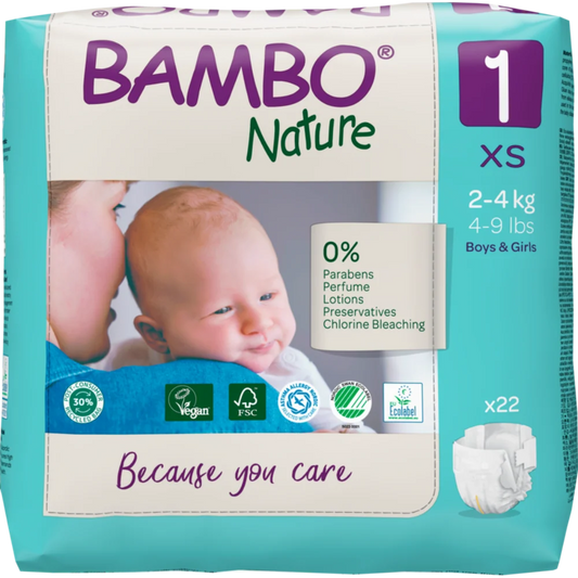 Bambo Nature Premium Baby Tape Diapers - (Size XS)