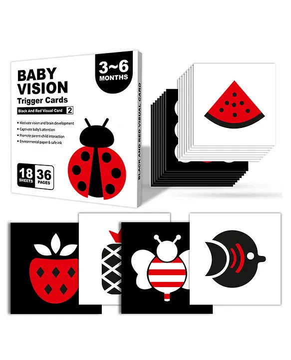 Set of Four Baby Visual Stimulus Cards