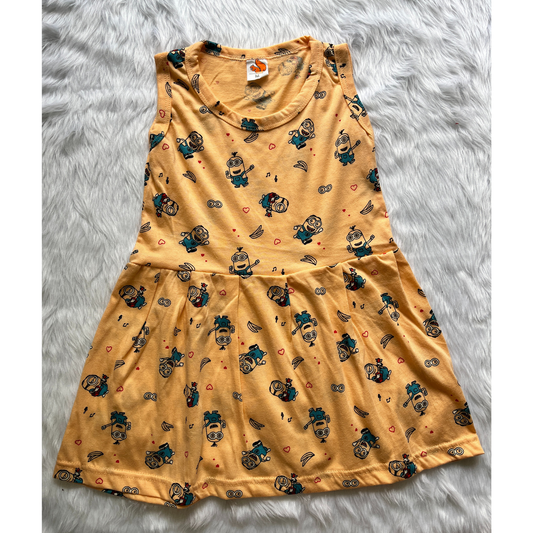 Girl Frocks - Orange Minions