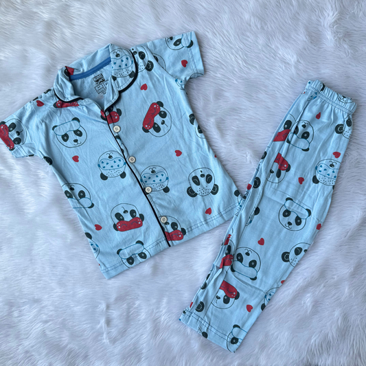 Panda Kids Collar Night Suit