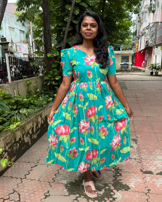 Lotus Charm Feeding Maxi Dress