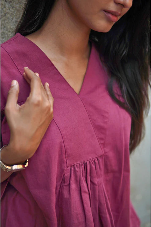 Wine Flex Tunic Top