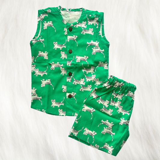 Cotton Baby Jabla Set - Green Tiger