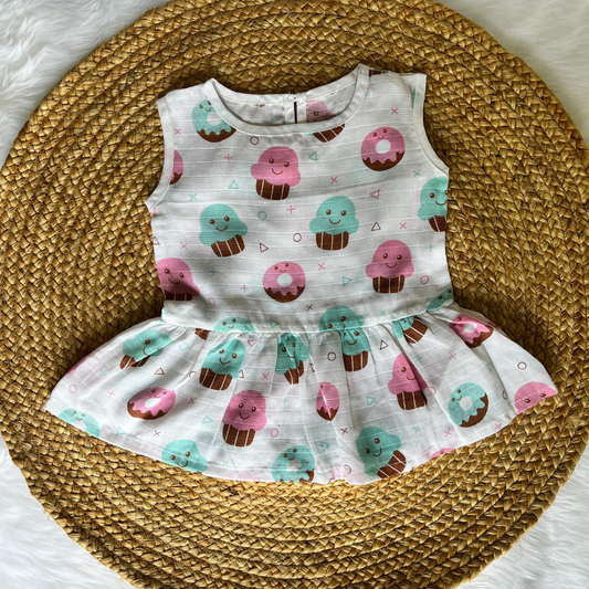 Muslin Button Frock - Cupcake
