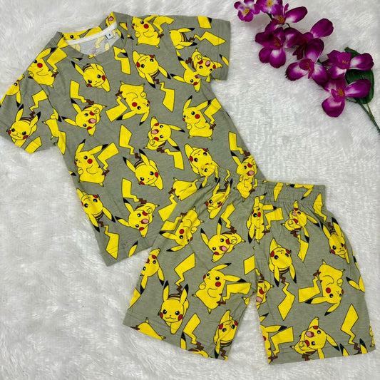 Kids Co-Ord Sets - Grey Pikachu