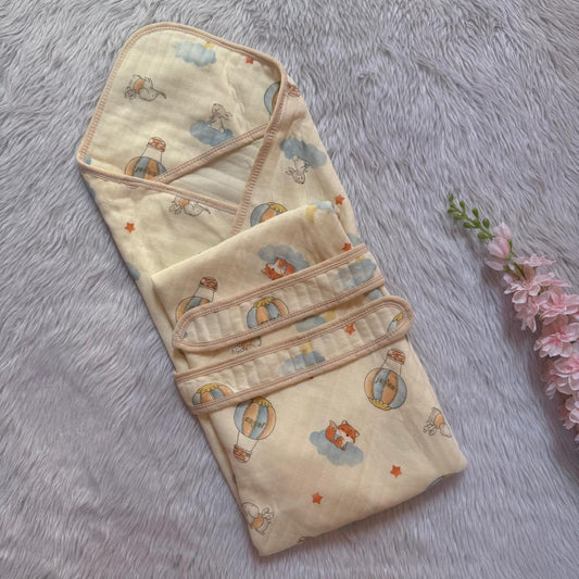 Premium beige Hooded Towel with Belt